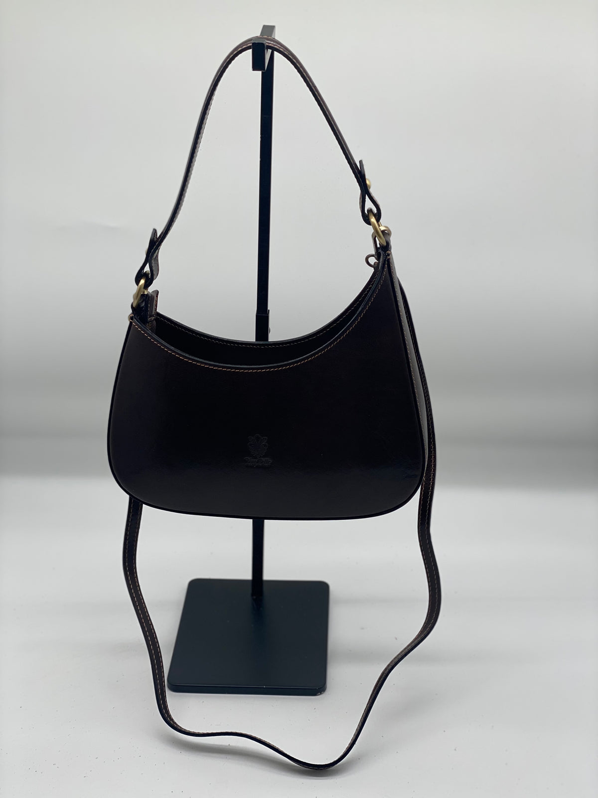 Borsa a spalla in vera pelle tamponata - Made in Italy
