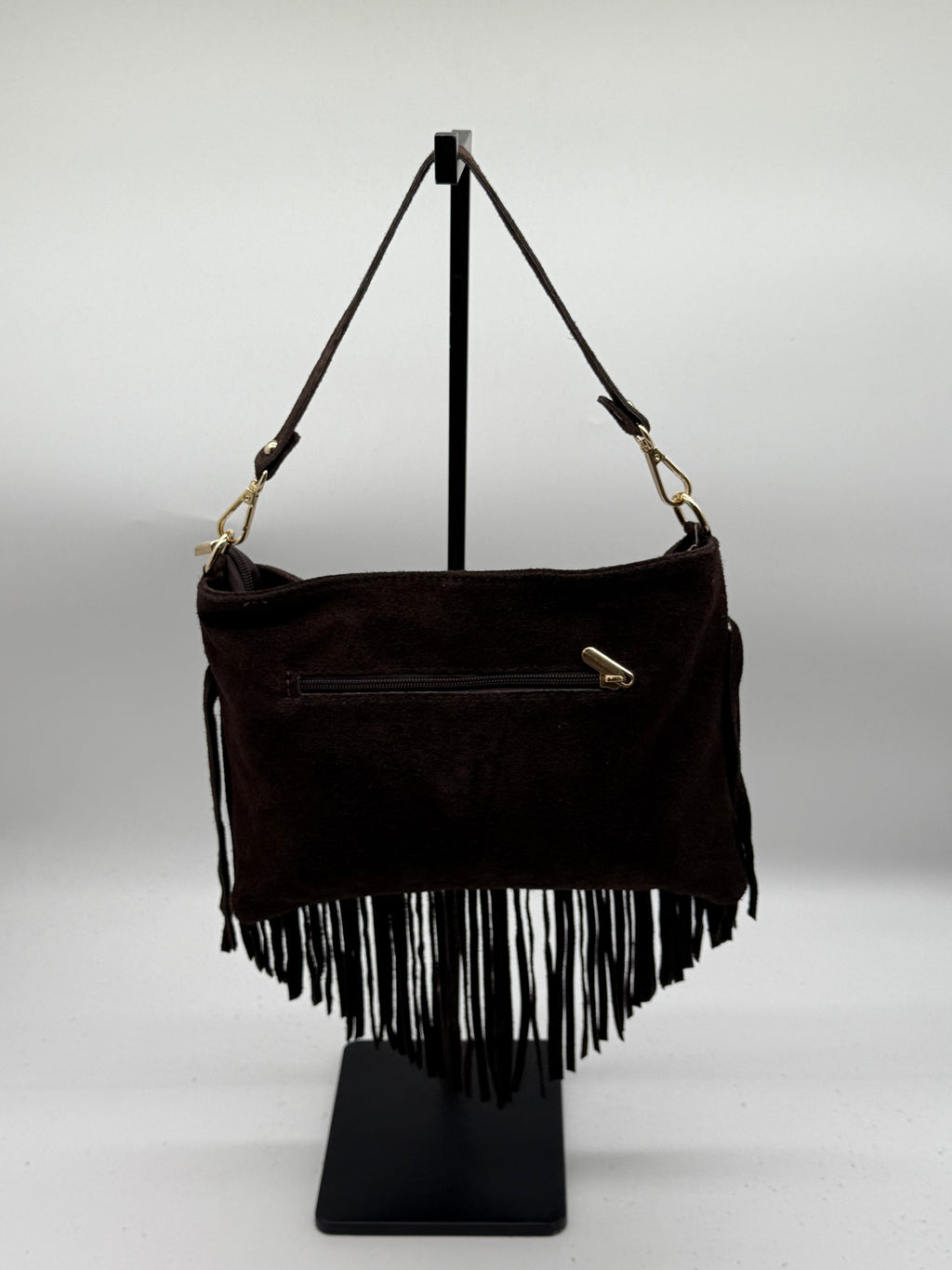 Borsa in vera pelle scamosciata