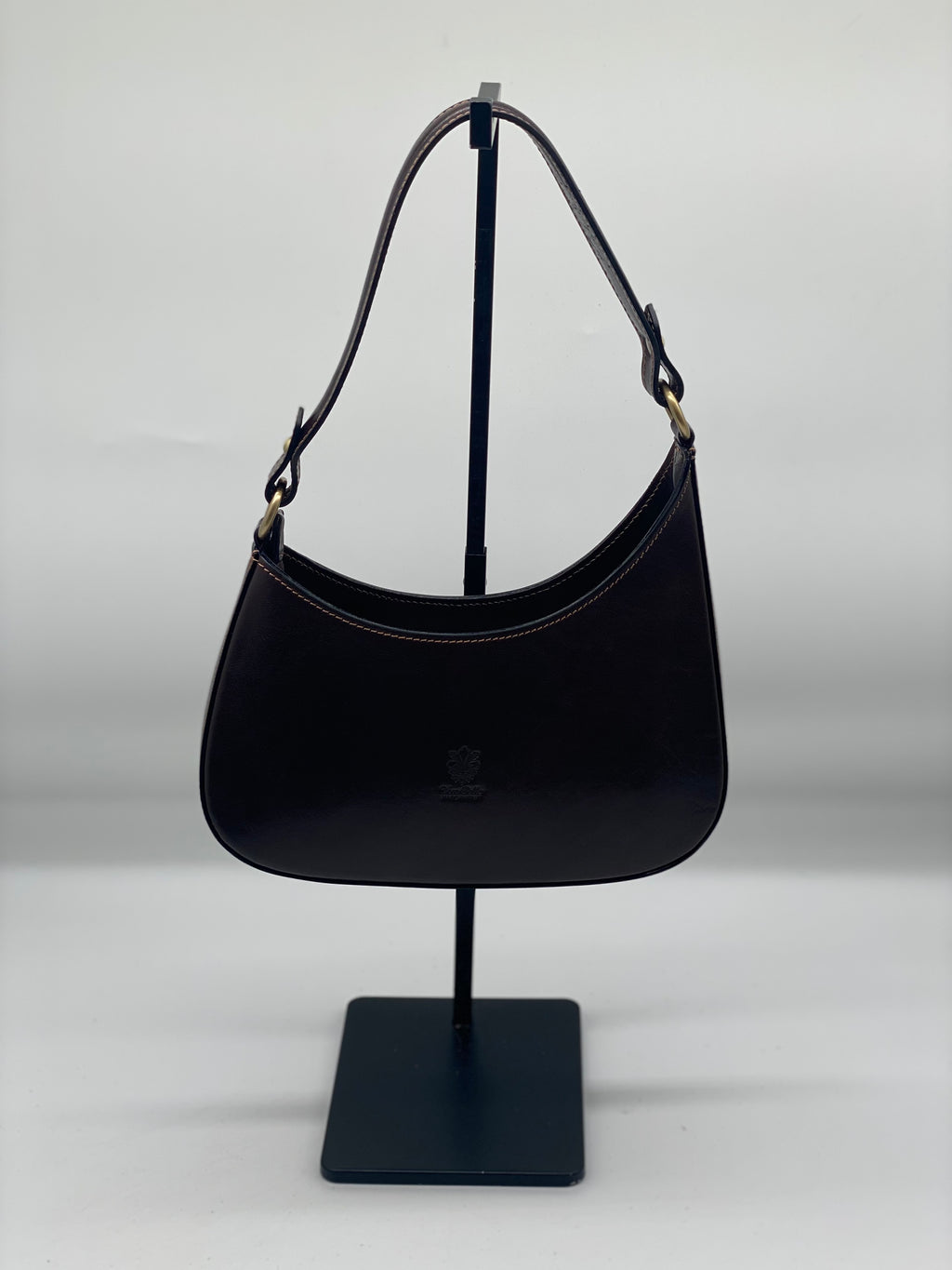 Borsa a spalla in vera pelle tamponata - Made in Italy