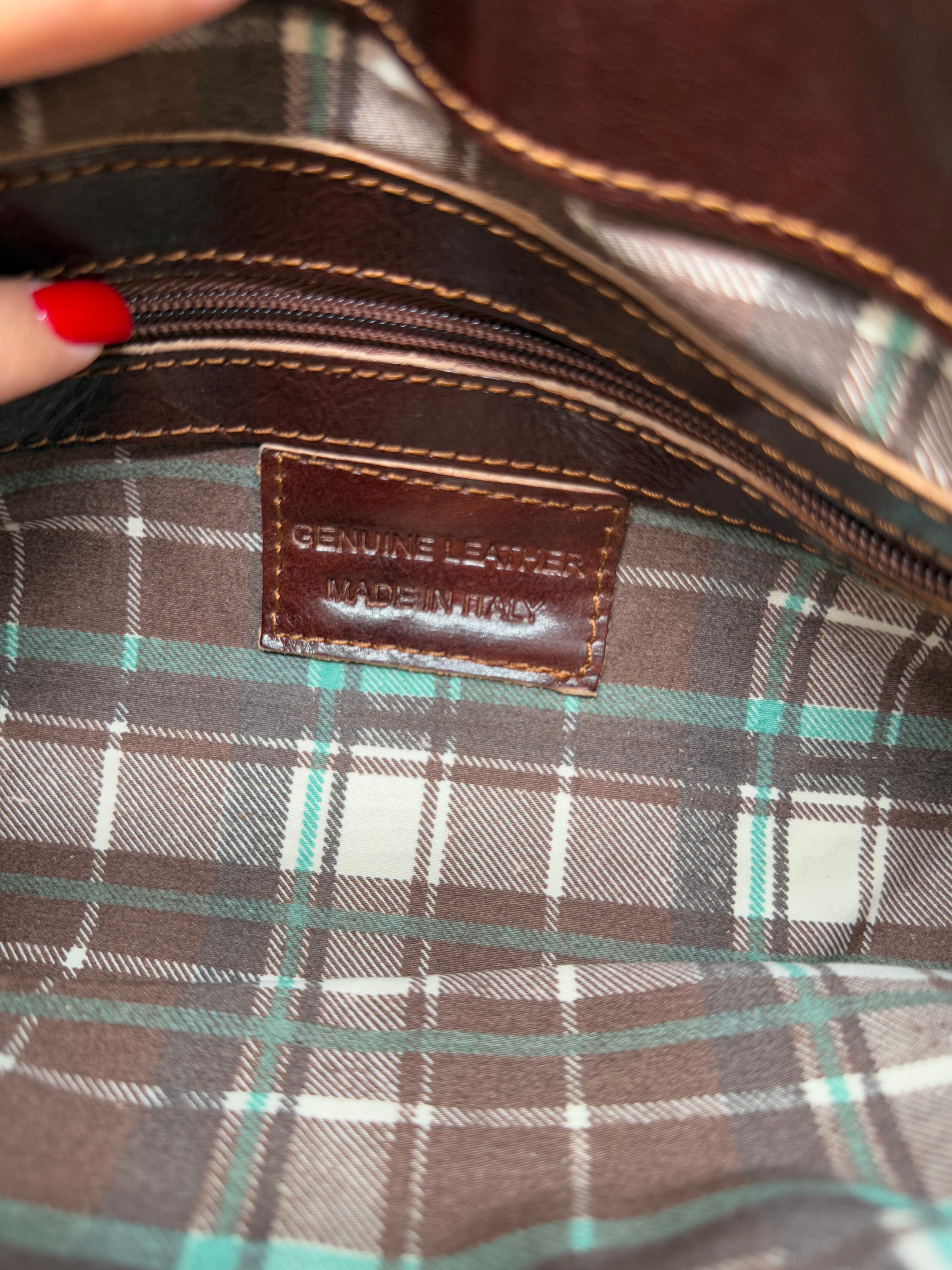 Borsa bauletto in vero cuoio fiorentino