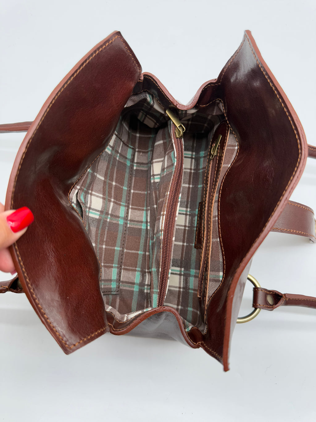 Borsa bauletto in vero cuoio fiorentino