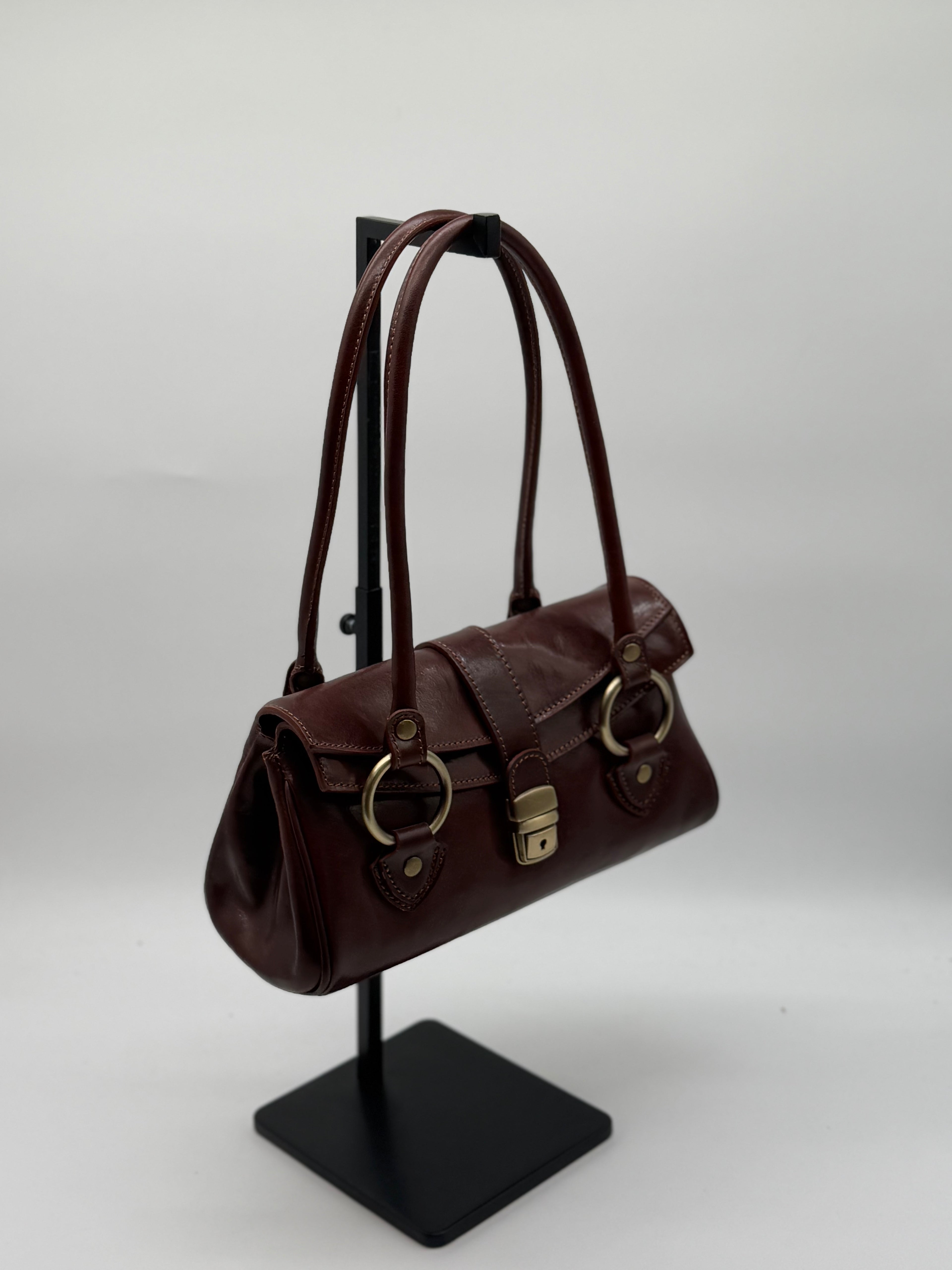 Borsa bauletto in vero cuoio fiorentino