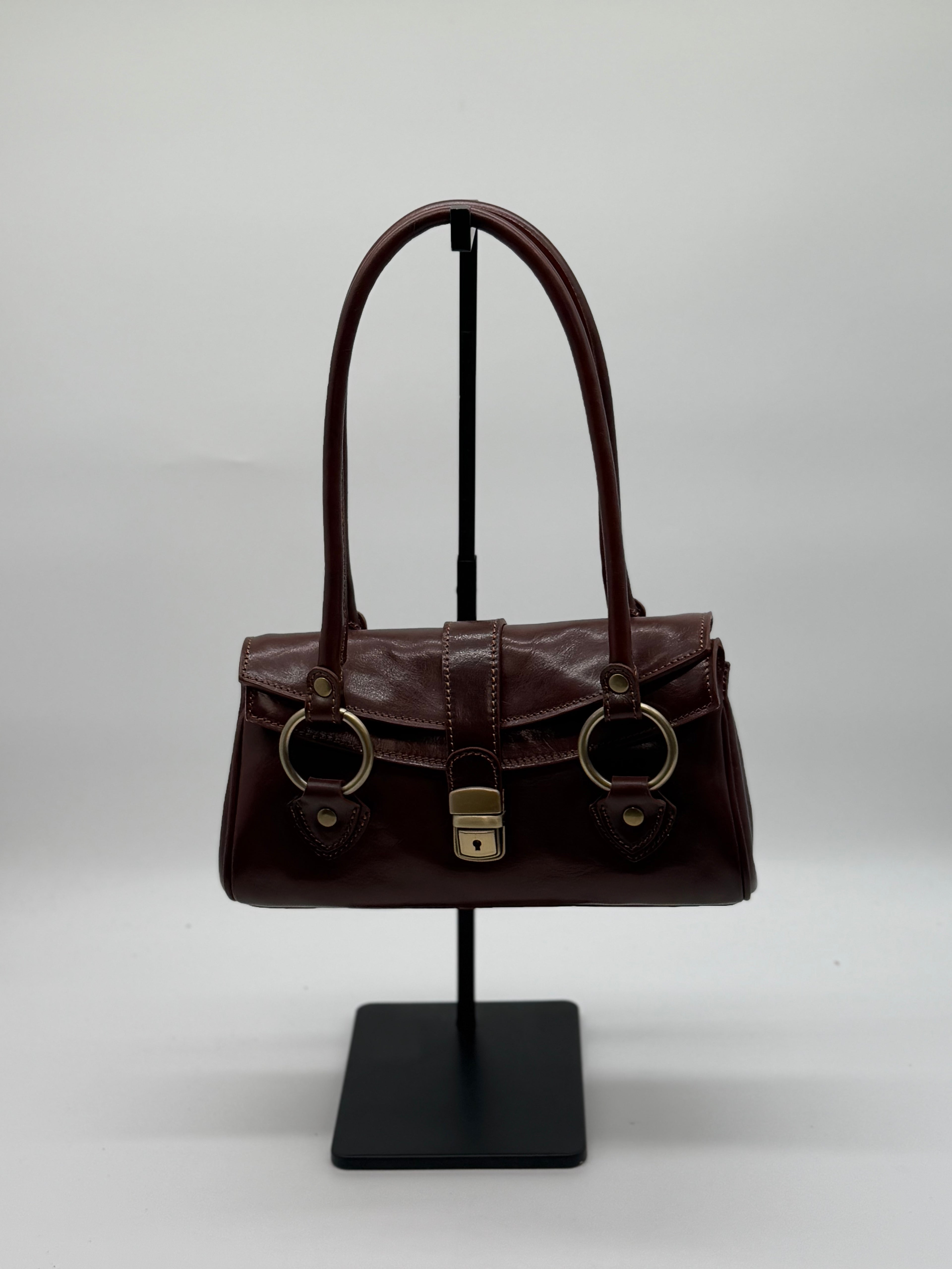 Borsa bauletto in vero cuoio fiorentino