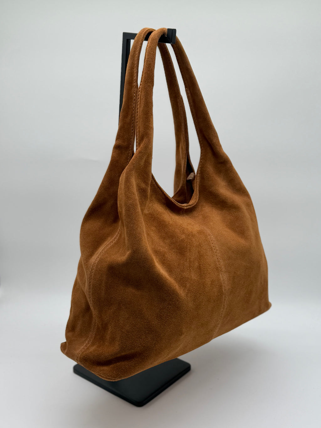 Moderna Sacca da Donna in Pelle martellata | Borsa a Spalla | Vera Pelle | Made in Italy |